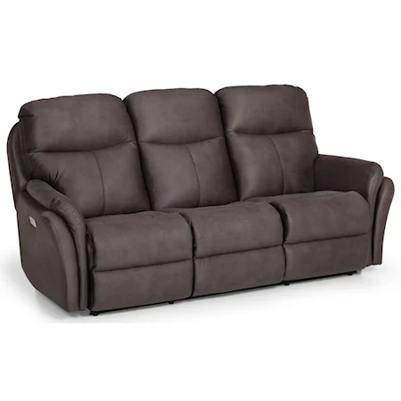Casual Power Reclining Sofa with USB Ports and Power Headrests / Lumbar